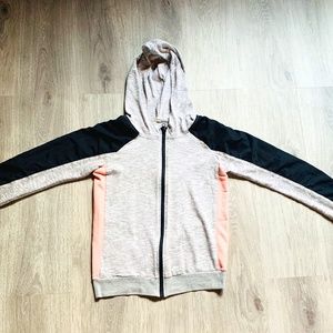 IDEOLOGY pink, black, and gray sweater. Size 10-12 kids.